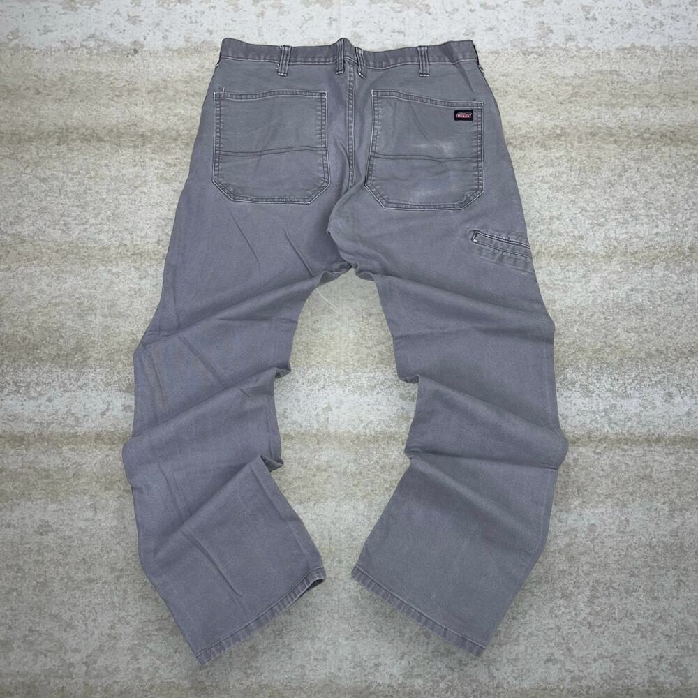 Vintage Y2K Dickies Carpenter Pants 34x32 Regular Straight Leg Light Grey Canvas